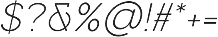 Modo ExtraLight Italic otf (200) Font OTHER CHARS