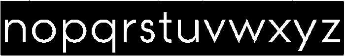 Modular Sans Roman 0 otf (400) Font LOWERCASE