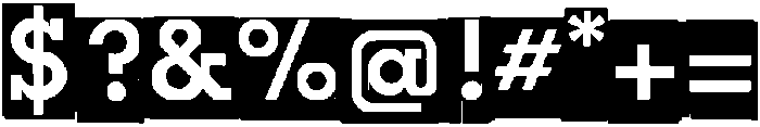 Modular Slab Bold 0 otf (700) Font OTHER CHARS
