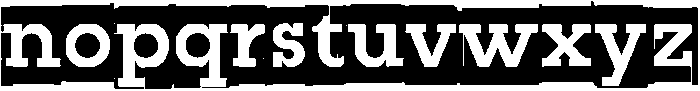 Modular Slab Bold 0 otf (700) Font LOWERCASE