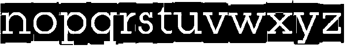Modular Slab Roman 0 otf (400) Font LOWERCASE
