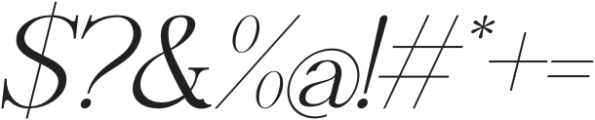 Mofinda Italic otf (400) Font OTHER CHARS