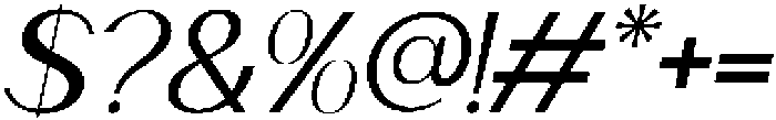 Mogace Oblique otf (400) Font OTHER CHARS