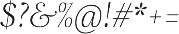 Moisette Light Italic otf (300) Font OTHER CHARS