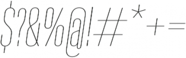 Molde Compressed-Thin Italic otf (100) Font OTHER CHARS