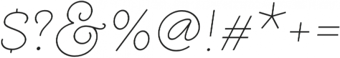 Molga Light Italic otf (300) Font OTHER CHARS