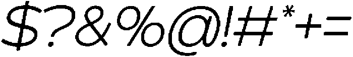 Molia Oblique Light otf (300) Font OTHER CHARS