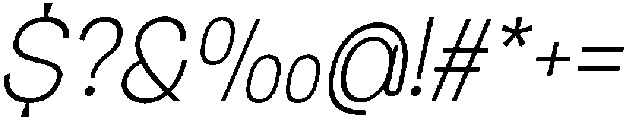 Molisans Extra Light Slanted otf (200) Font OTHER CHARS