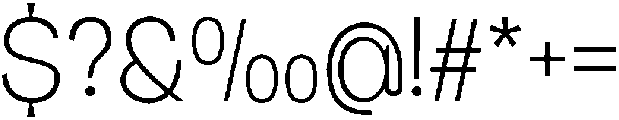 Molisans Extra Light otf (200) Font OTHER CHARS