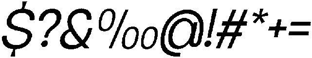 Molisans Slanted otf (400) Font OTHER CHARS