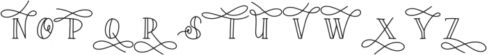 Moliton Outline - Swirly Regular otf (400) Font UPPERCASE