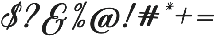 Mollandia Italic Italic otf (400) Font OTHER CHARS