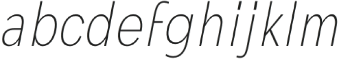 Mollen Thin Condensed Italic otf (100) Font LOWERCASE