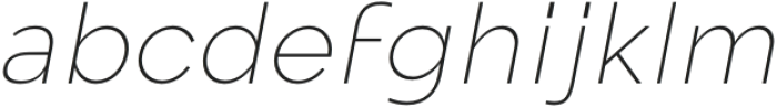 Mollen Thin Italic otf (100) Font LOWERCASE