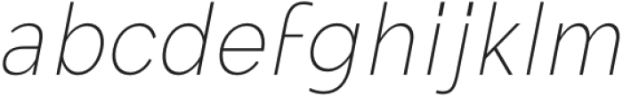 Mollen Thin Narrow Italic otf (100) Font LOWERCASE