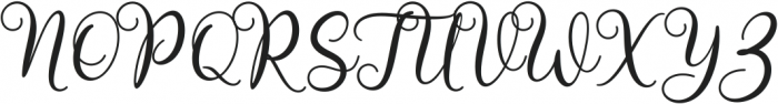Monasha script regular otf (400) Font UPPERCASE