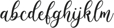 Monasha script regular otf (400) Font LOWERCASE