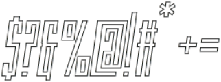 Monateb ExtraLight Outline Italic otf (200) Font OTHER CHARS