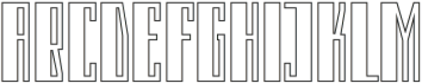 Monateb Medium Outline otf (500) Font UPPERCASE