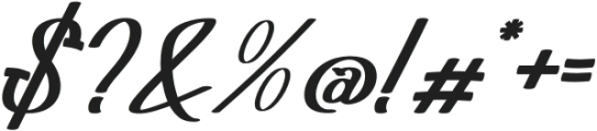 Monbeat Italic otf (400) Font OTHER CHARS