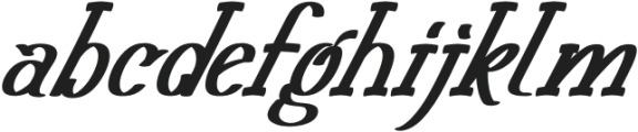 Monbeat Italic otf (400) Font LOWERCASE