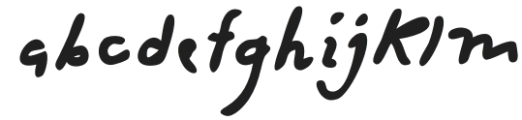 Monday Mood Regular otf (400) Font LOWERCASE