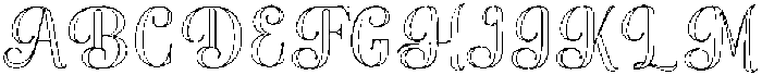 Monday Outline Regular otf (400) Font UPPERCASE