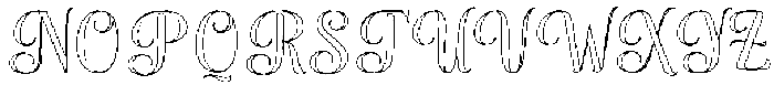 Monday Outline Regular otf (400) Font UPPERCASE
