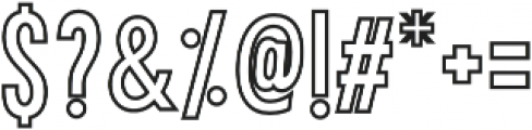Monday Vacation Sans Serif Outline otf (400) Font OTHER CHARS