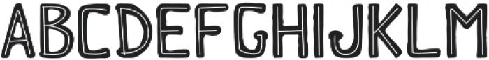 Monky - Inline Regular otf (400) Font LOWERCASE