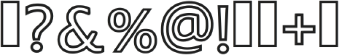 Mono Outline Regular otf (400) Font OTHER CHARS