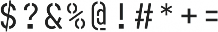 MonoSpec Stencil Regular otf (400) Font OTHER CHARS