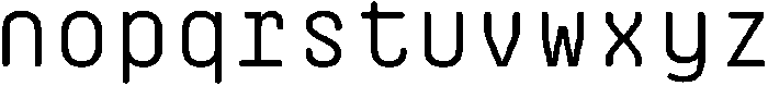 Monofrik Regular otf (400) Font LOWERCASE