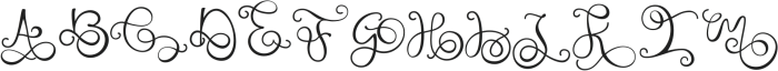 Monogram handwriting 01 Regular otf (400) Font LOWERCASE