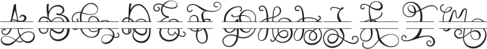 Monogram handwriting 12 Regular otf (400) Font LOWERCASE