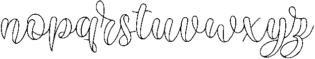 Monolove Script regular otf (400) Font LOWERCASE