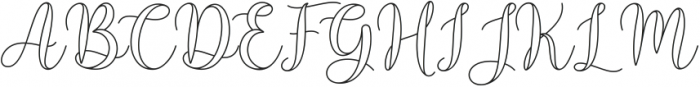 Monolove Script regular ttf (400) Font UPPERCASE