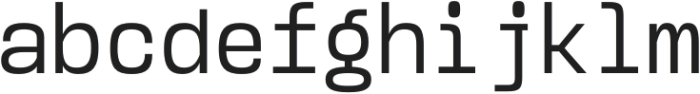 Monos Regular otf (400) Font LOWERCASE