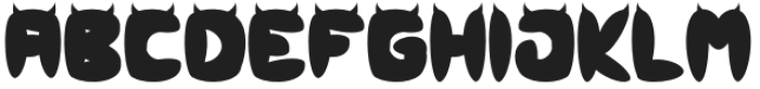 Monster Cubby Regular otf (400) Font UPPERCASE