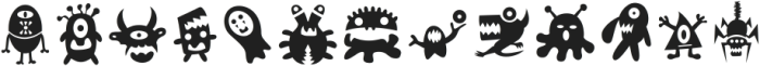 Monster Dingbats ttf (400) Font UPPERCASE