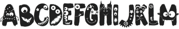 Monster Family Regular otf (400) Font UPPERCASE