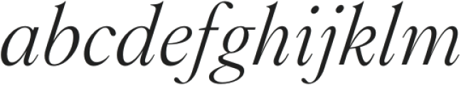 Montaigne Light Italic otf (300) Font LOWERCASE