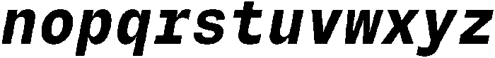 Montase Mono Bold Slant otf (700) Font LOWERCASE