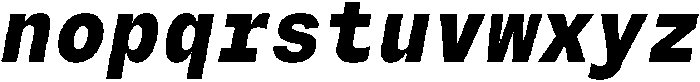 Montase Mono Extra Bold Slant otf (700) Font LOWERCASE