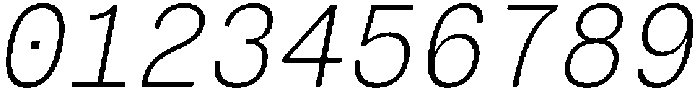 Montase Mono Extra Light Slant otf (200) Font OTHER CHARS