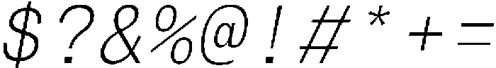 Montase Mono Extra Light Slant otf (200) Font OTHER CHARS