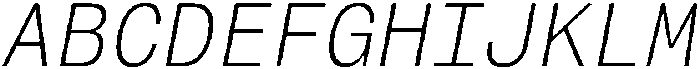 Montase Mono Extra Light Slant otf (200) Font UPPERCASE