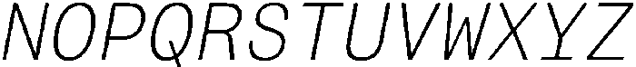 Montase Mono Extra Light Slant otf (200) Font UPPERCASE