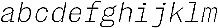 Montase Mono Extra Light Slant otf (200) FONT