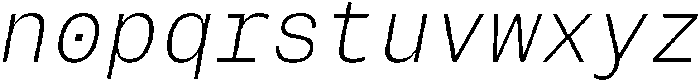 Montase Mono Extra Light Slant otf (200) Font LOWERCASE